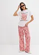 Slip-on broek van gestructureerd crêpe, bonprix