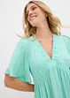 Maxi jurk met strokenrok van soepele viscose, bonprix