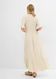 Maxi jurk met strokenrok van soepele viscose, bonprix