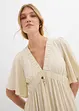 Maxi jurk met strokenrok van soepele viscose, bonprix
