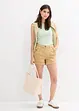 Twill short met hoge tailleband, bonprix