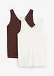 Tanktop van puur katoen (set van 2), bonprix