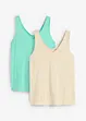Tanktop van puur katoen (set van 2), bonprix