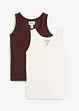 Tanktop met biologisch katoen (set van 2), bonprix