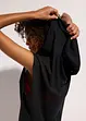 Transparant strandshirt met capuchon, bonprix