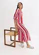 Gestreepte kaftan jurk van gestructureerde viscose, bonprix