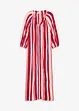 Gestreepte kaftan jurk van gestructureerde viscose, bonprix