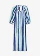 Gestreepte kaftan jurk van gestructureerde viscose, bonprix
