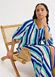Gestreepte kaftan jurk van gestructureerde viscose, bonprix