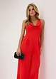 Jumpsuit met watervalhals, bonprix