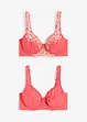 Beugel bh met fijne kant (set van 2), bonprix