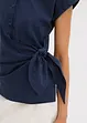 Blouse met korte mouwen en ceintuur, bonprix