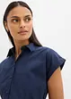 Blouse met korte mouwen en ceintuur, bonprix