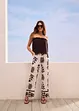 Gedessineerde broek van soepele viscose, bonprix