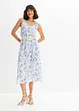Gedessineerde midi jurk met kant, BODYFLIRT