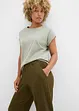 Wijde jersey broek van crêpe, cropped, bonprix