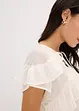 Blouse van chiffon met volants, bonprix