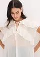 Blouse van chiffon met volants, bonprix