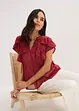 Blouse van chiffon met volants, bonprix