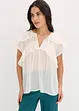 Blouse van chiffon met volants, bonprix