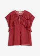 Blouse van chiffon met volants, bonprix