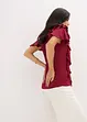 Shirt met volants van een zachte modal-mix, bonprix