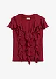 Shirt met volants van een zachte modal-mix, bonprix
