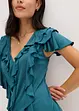 Shirt met volants van een zachte modal-mix, bonprix