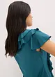 Shirt met volants van een zachte modal-mix, bonprix