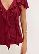 Shirt met volants van een zachte modal-mix, bonprix