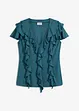 Shirt met volants van een zachte modal-mix, bonprix