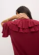 Shirt met volants van een zachte modal-mix, bonprix