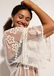 Transparante strandkimono met kant, bonprix