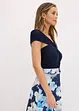 Carmen jurk met draperie en riem, bonprix