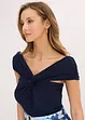 Carmen jurk met draperie en riem, bonprix