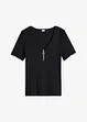 Geribd shirt met ritssluiting, bonprix