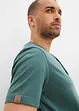 Henley shirt, korte mouw (set van 2) van biologisch katoen, bonprix