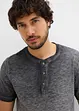 Henley shirt van biologisch katoen in washed out look, bonprix