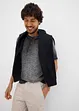 Henley shirt van biologisch katoen in washed out look, bonprix
