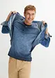 Henley shirt van biologisch katoen in washed out look, bonprix