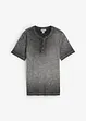 Henley shirt van biologisch katoen in washed out look, bonprix