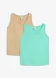 Tanktop van biologisch katoen (set van 2), bonprix