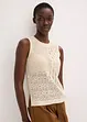 Gebreide ajour top met lurex, bonprix