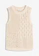 Gebreide ajour top met lurex, bonprix