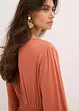 Jersey jurk met plooitjes, bonprix