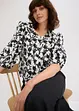 Blouse met korte mouwen van gestructureerd materiaal, bonprix