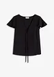 Blouse met volantmouwen in een glanzende look, bonprix