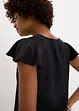 Blouse met volantmouwen in een glanzende look, bonprix