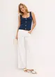 Gebreide top met metallic effect, bonprix