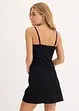 Mini jurk met details van imitatieleer, bonprix